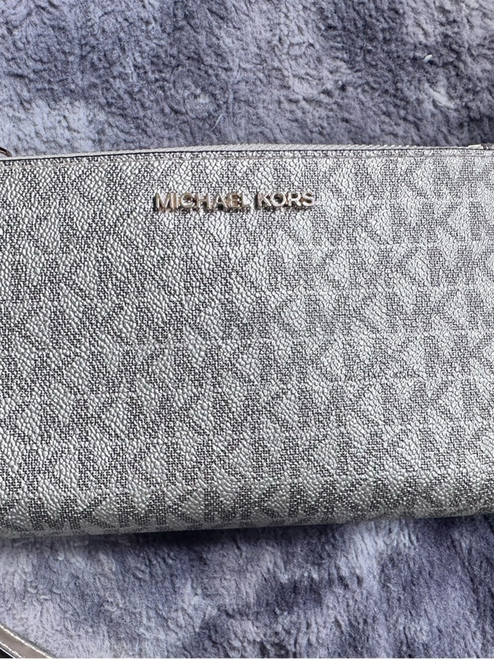 Michael Kors Metallic Gold Logo Wristlet Wallet